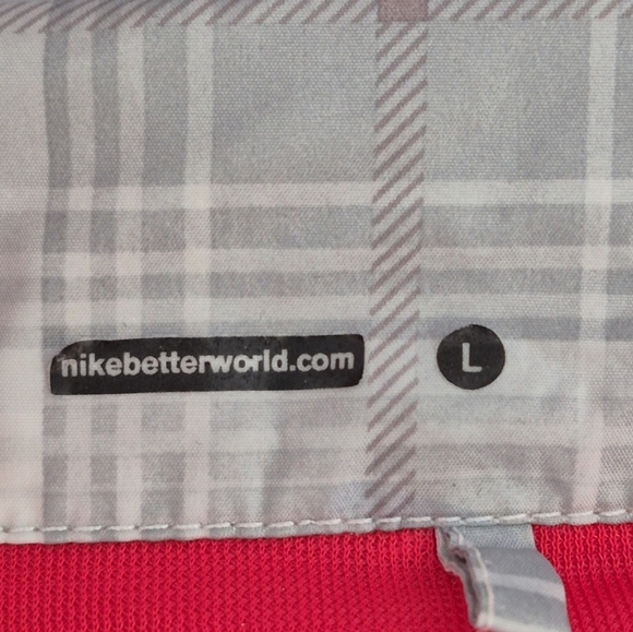 Nike Women's Hooded Windbreaker Light-Rain Jacket Red w/ Orange Accent - Size L - Picture 14 of 16